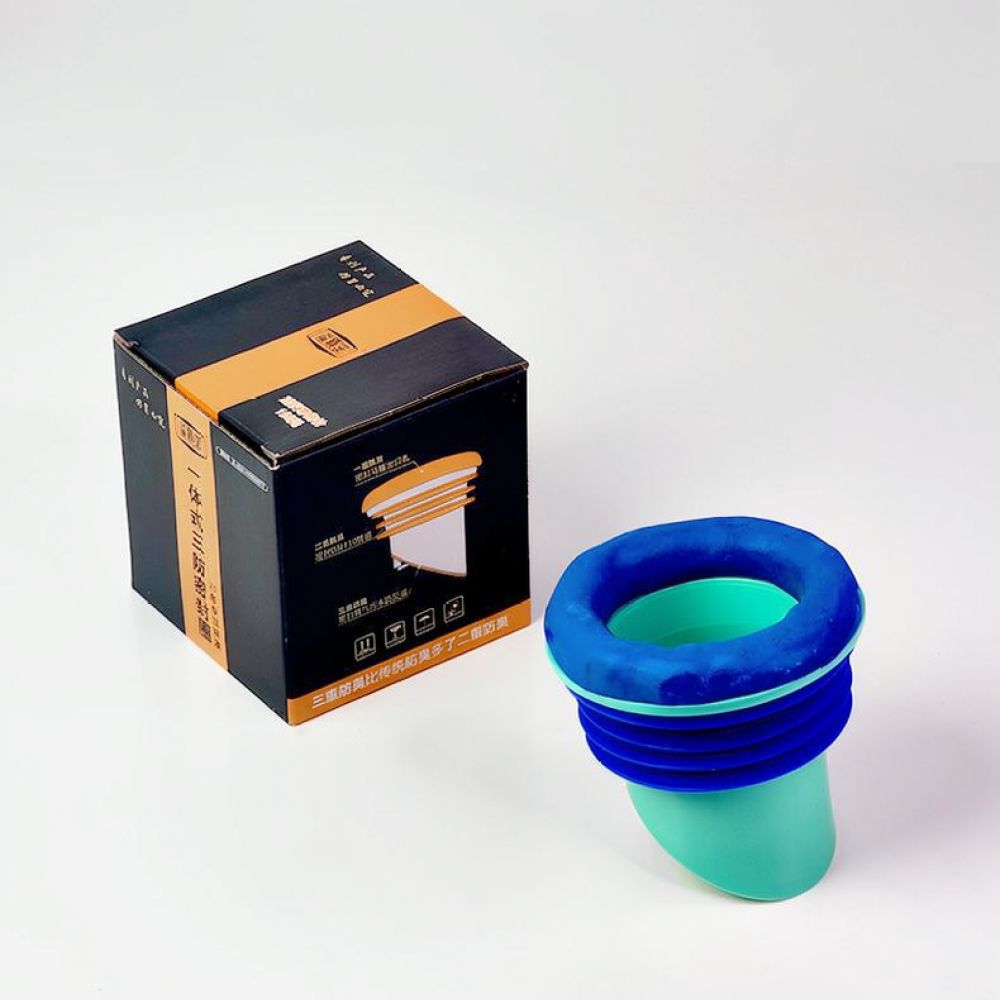 Wax Ring Toilet Bowl Seal Gasket - Universele toiletflensafdichtingsring, geurwerend, voor badkamerafvoer, verdikte