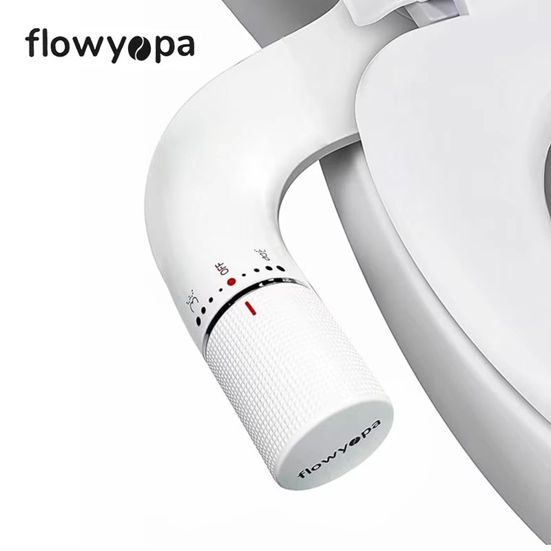 Non Electric Bidet Attachment Dual Nozzle - ‎ FLOWYSPA Bidet-opzetstuk Ultraslanke toiletbril-opzetstuk Dubbele