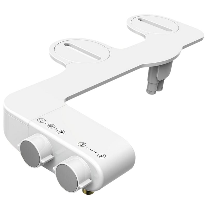 Non Electric Bidet Attachment Dual Nozzle - B97A-Niet-elektrische bidet-toiletbrilopzetstuk Dubbele spuitmond Vrouwelijke wasstraal