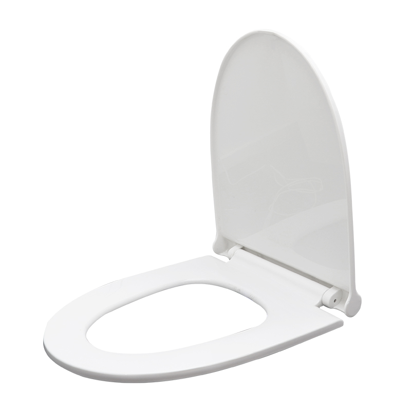 Slow Close Toilet Seat Quick Release - Verlengd antibacterieel toiletbril met witte PP-scharnieren,