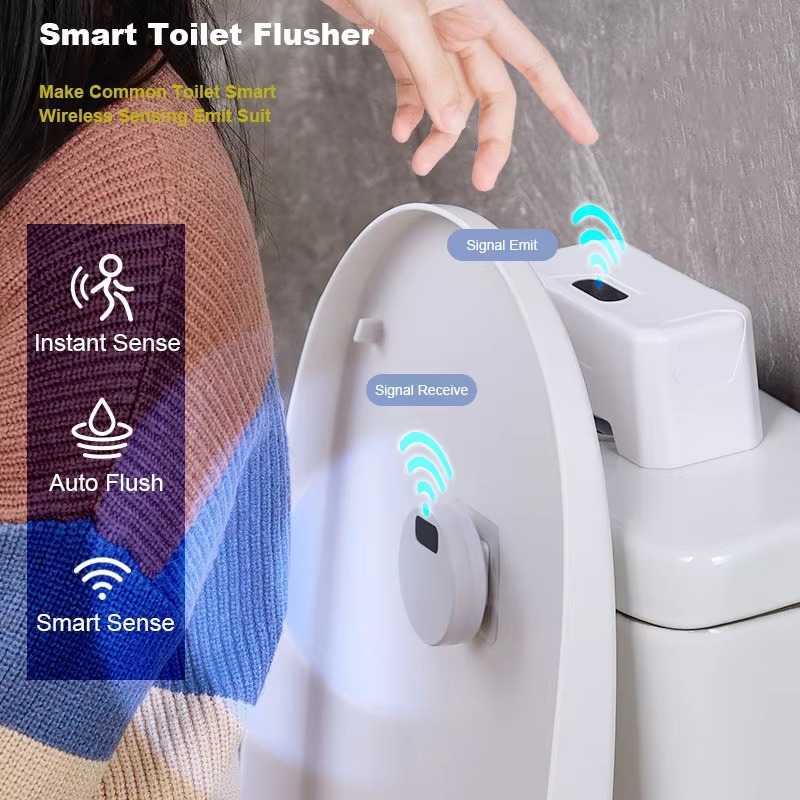 Touchless Automatic Toilet Flush Sensor - Automatische spoelknop voor toilet, inductieve toiletspoeler,