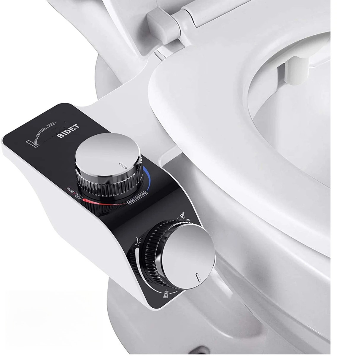 Non Electric Bidet Attachment Dual Nozzle - Niet-elektrische verstelbare waterdruk warm koud warm