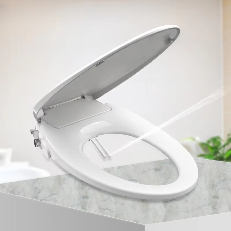 Non Electric Bidet Attachment Dual Nozzle - Verlengde slimme plastic toiletbrilset met dubbele