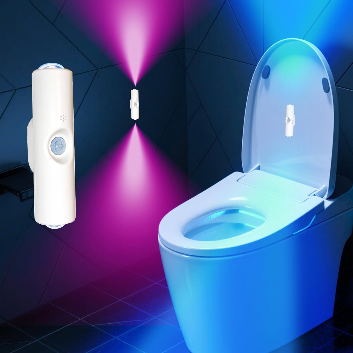 Toilet Night Light Motion Sensor Led - Nachtlampje met bewegingssensor, 7-kleuren LED, geschikt