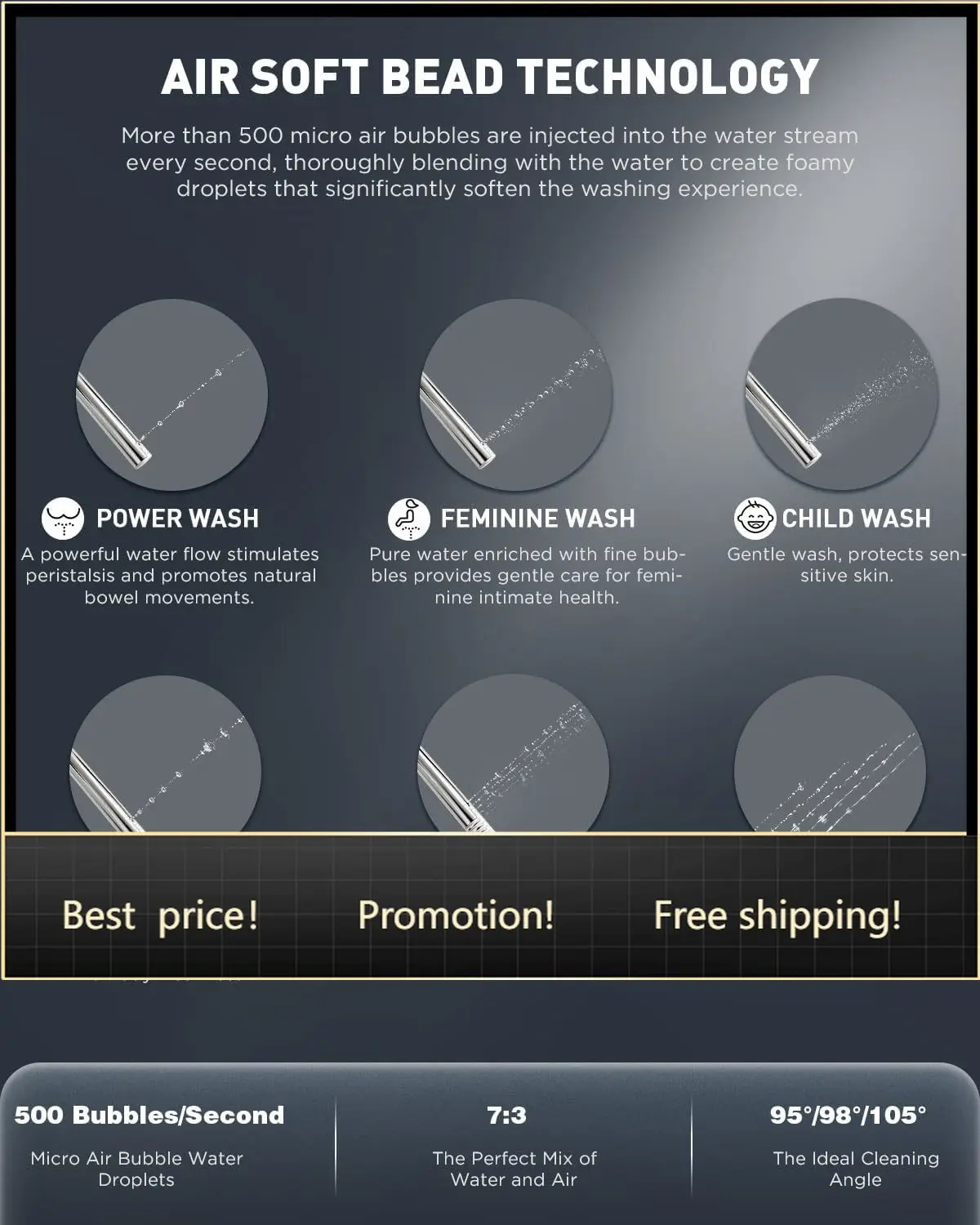 Elongated Bidet Toilet Seat Warm Dryer - Bestseller in de VS: Verwarmde bidet