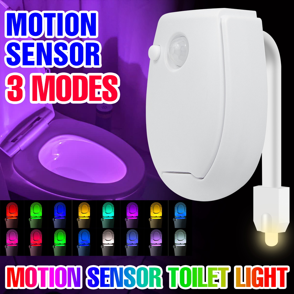 Toilet Night Light Motion Sensor Led - RGB LED toiletpotlamp PIR slimme bewegingssensor