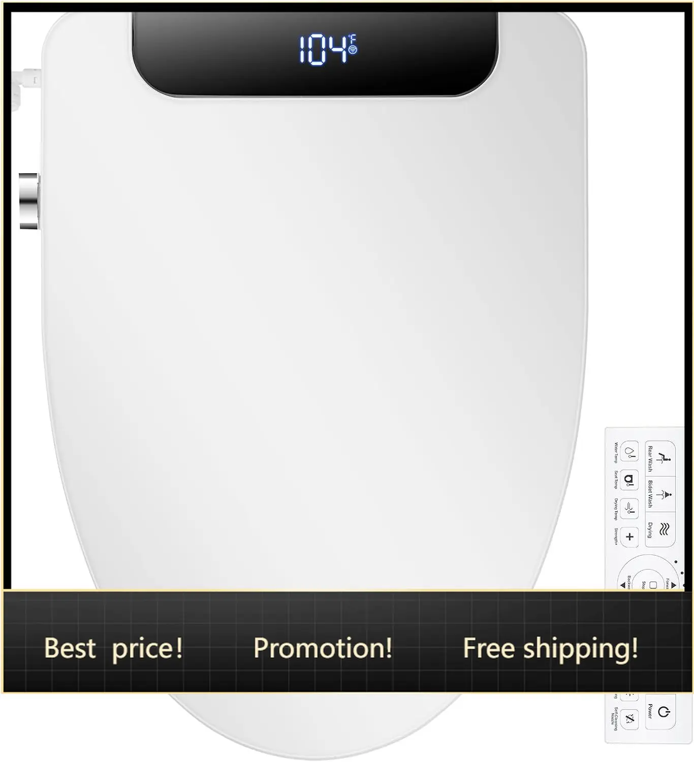 Elongated Bidet Toilet Seat Warm Dryer - Gloednieuw, snelle verzending, bestseller: Elektrische bidet
