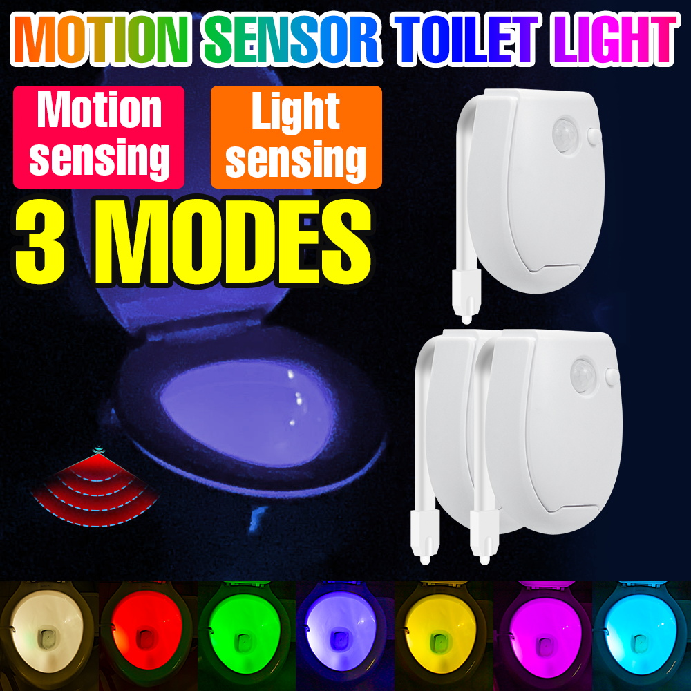 Toilet Night Light Motion Sensor Led - 2 stuks LED-toiletlamp met slimme PIR-bewegingssensor,