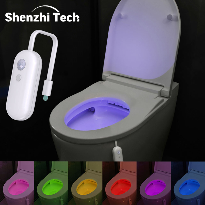 Toilet Night Light Motion Sensor Led - Shenzhi Tech LED-toilet-nachtlampje, bewegingssensor, uit één