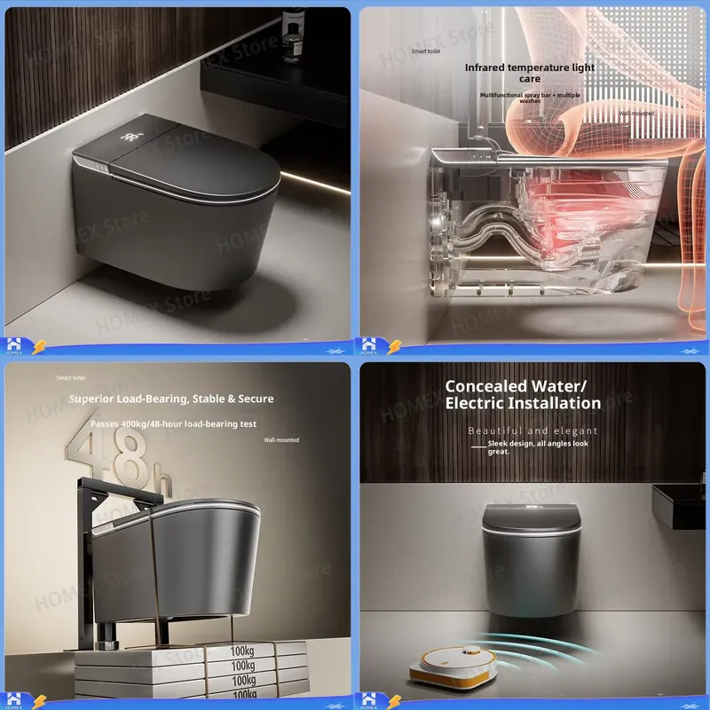 Smart Bidet Toilet Seat Heated Electric - Slimme, aan de muur te bevestigen