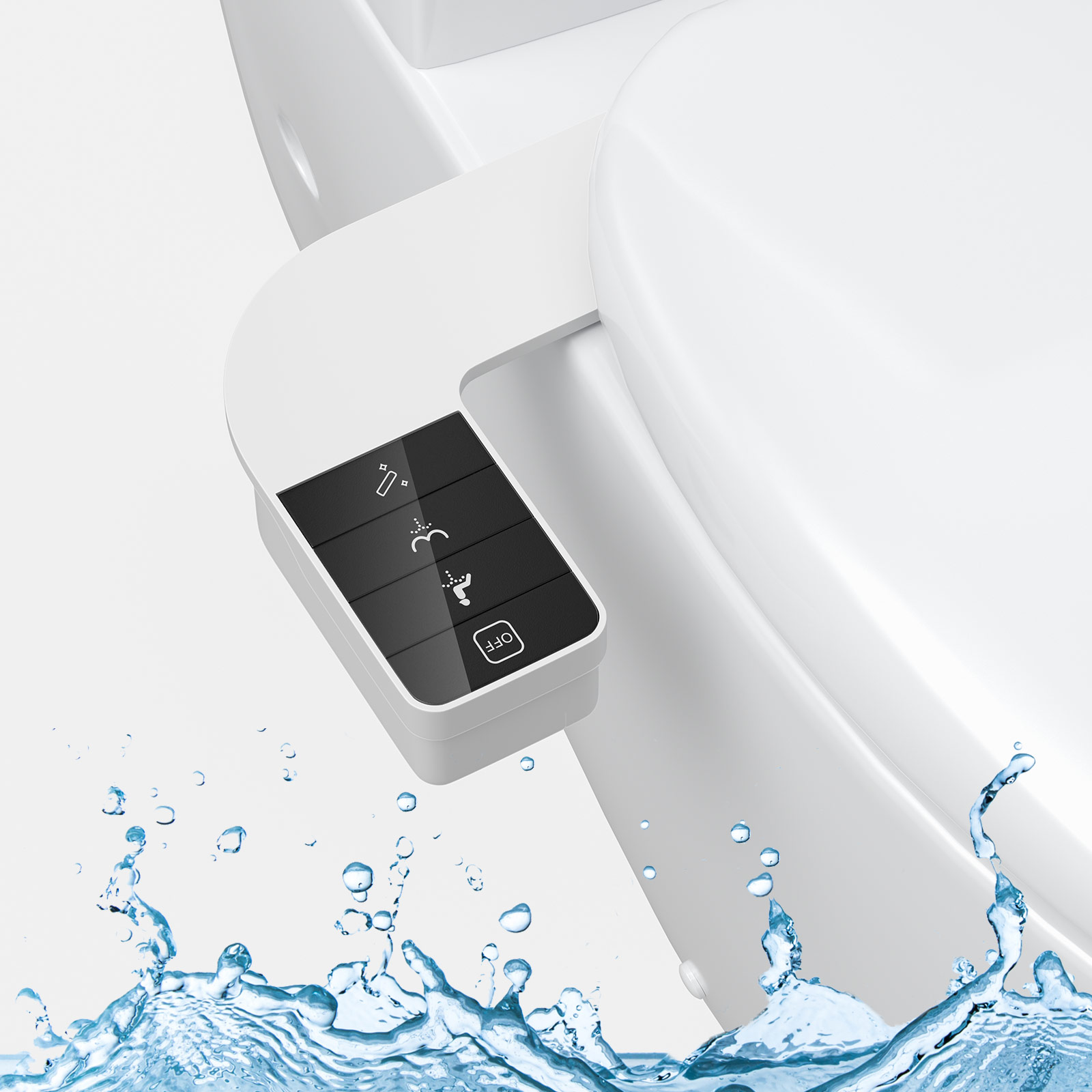 Non Electric Bidet Attachment Dual Nozzle - Bidetbevestiging voor toiletbril Zelfreinigend bevestiging Niet-elektrisch