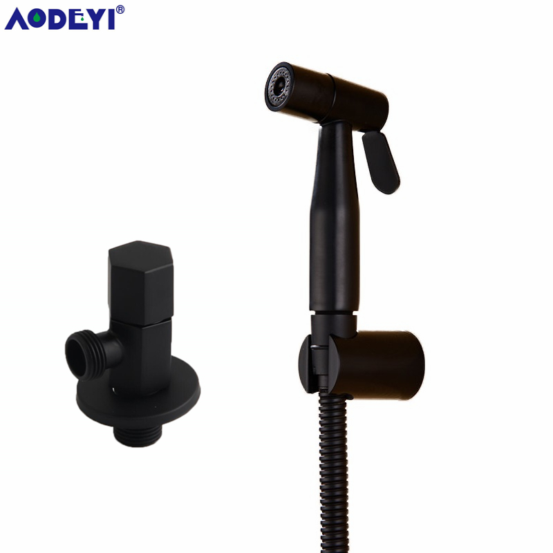Handheld Bidet Sprayer Shattaf Stainless - Handdouche bidet sproeier set, zwarte douche