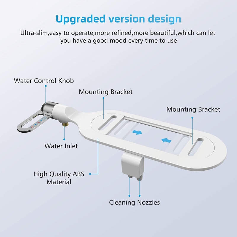 Ultradunne, niet-elektrische b - Non Electric Bidet Attachment Dual Nozzle recensie en prijs