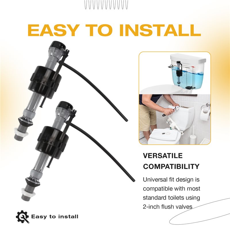 BAAG-2, set van 2 universele v - Toilet Tank Repair Fill Valve Kit recensie en prijs