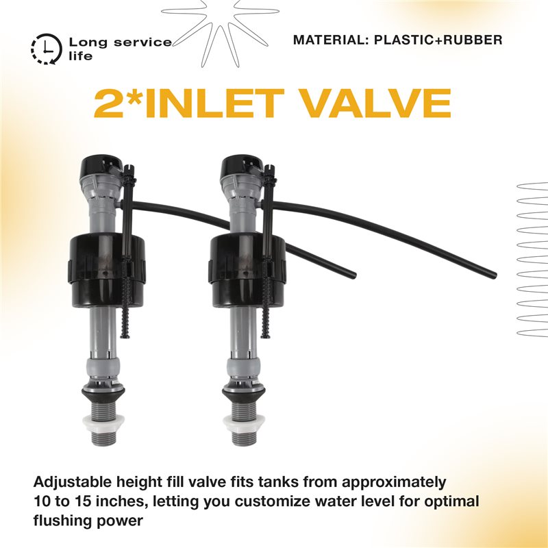 BAAG-2, set van 2 universele v - Toilet Tank Repair Fill Valve Kit recensie en prijs