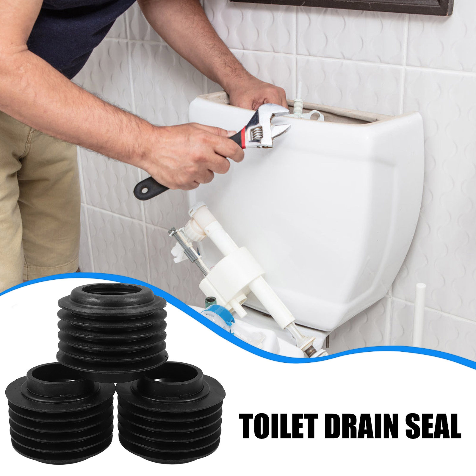 3 stuks universele afdichtings - Wax Ring Toilet Bowl Seal Gasket recensie en prijs