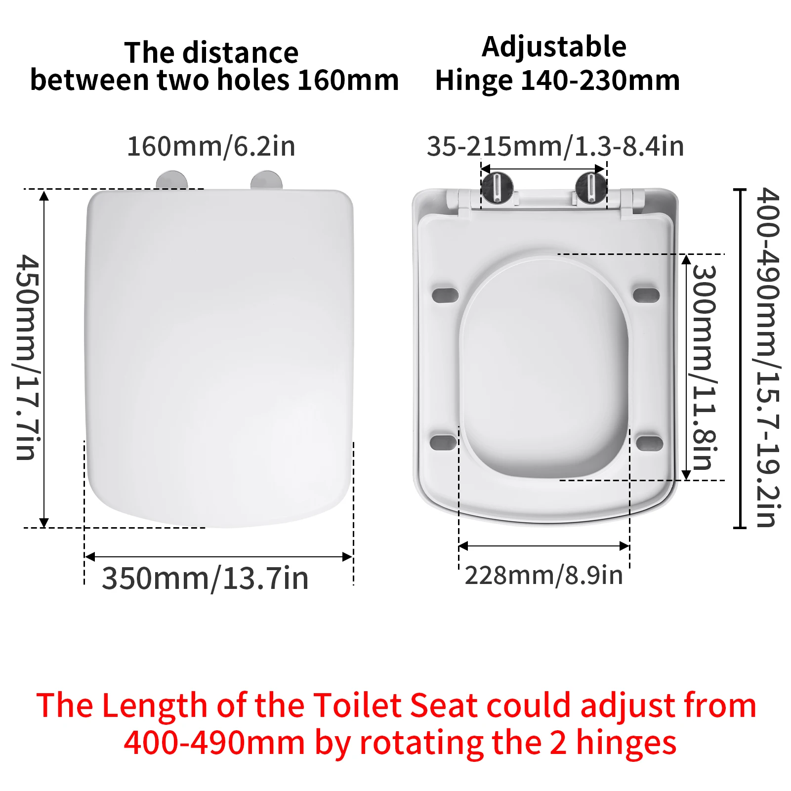 Vierkant langzaam gesloten toi - Slow Close Toilet Seat Quick Release recensie en prijs