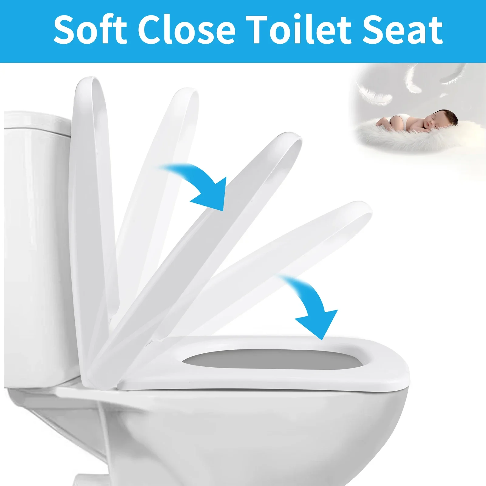Vierkant langzaam gesloten toi - Slow Close Toilet Seat Quick Release recensie en prijs