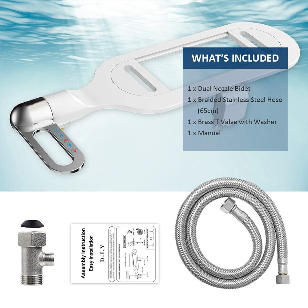 Nieuwe ultradunne bidetopzetst - Non Electric Bidet Attachment Dual Nozzle recensie en prijs