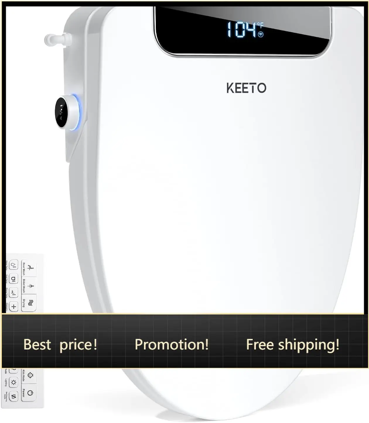 Gloednieuw, snelle verzending. - Elongated Bidet Toilet Seat Warm Dryer recensie en prijs