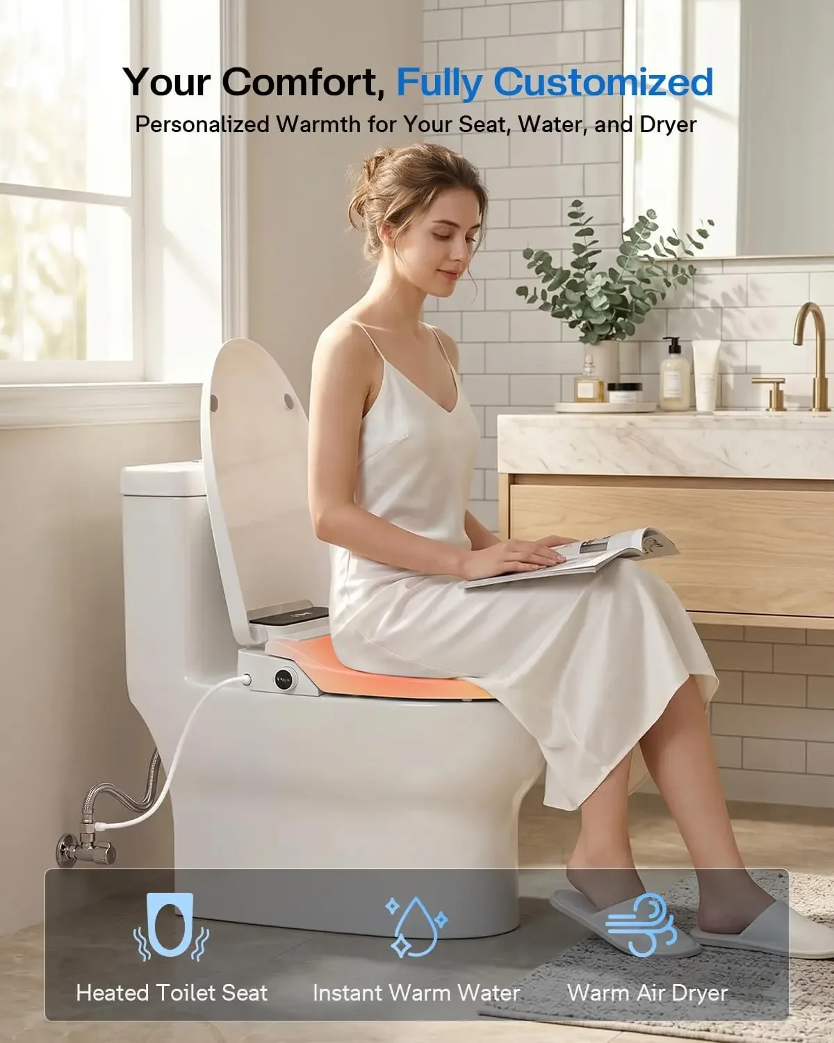Gloednieuw, snelle verzending. - Elongated Bidet Toilet Seat Warm Dryer recensie en prijs