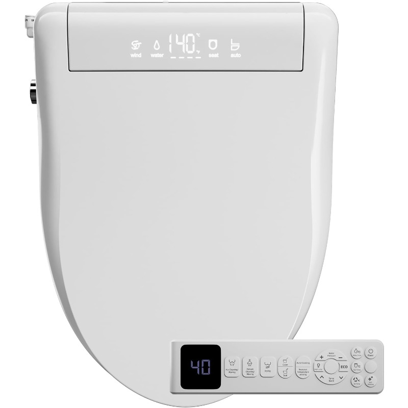Slimme toiletbril, langwerpige - Elongated Bidet Toilet Seat Warm Dryer recensie en prijs
