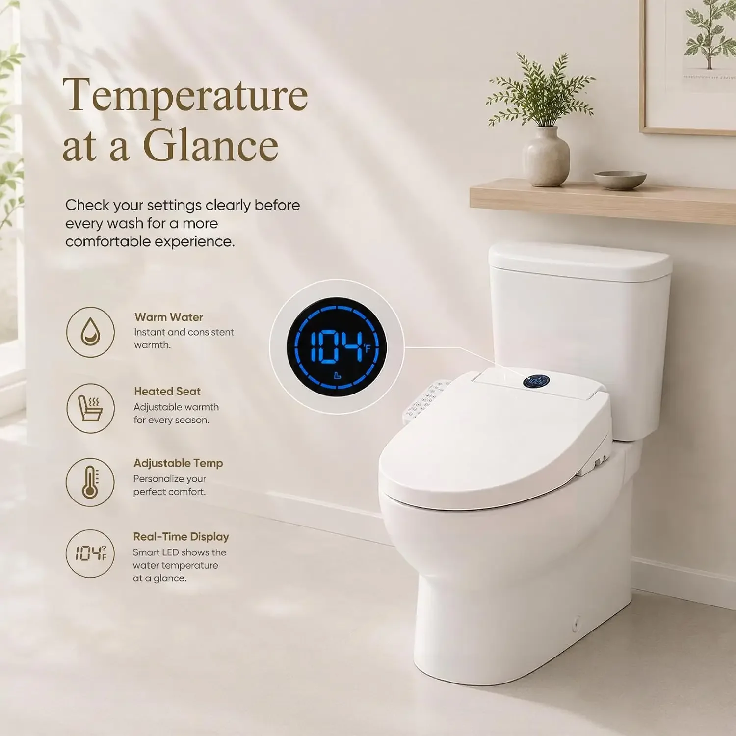 Gloednieuw, snelle verzending, - Elongated Bidet Toilet Seat Warm Dryer recensie en prijs
