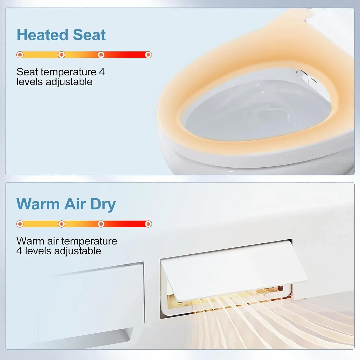 Gloednieuw, snelle verzending, - Elongated Bidet Toilet Seat Warm Dryer recensie en prijs