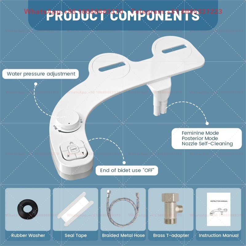 SAMODRA Niet-elektrische bidet - Non Electric Bidet Attachment Dual Nozzle recensie en prijs