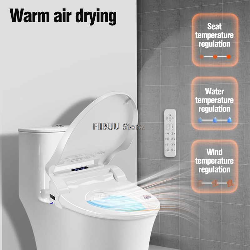 Langwerpige slimme bidet Toile - Elongated Bidet Toilet Seat Warm Dryer recensie en prijs