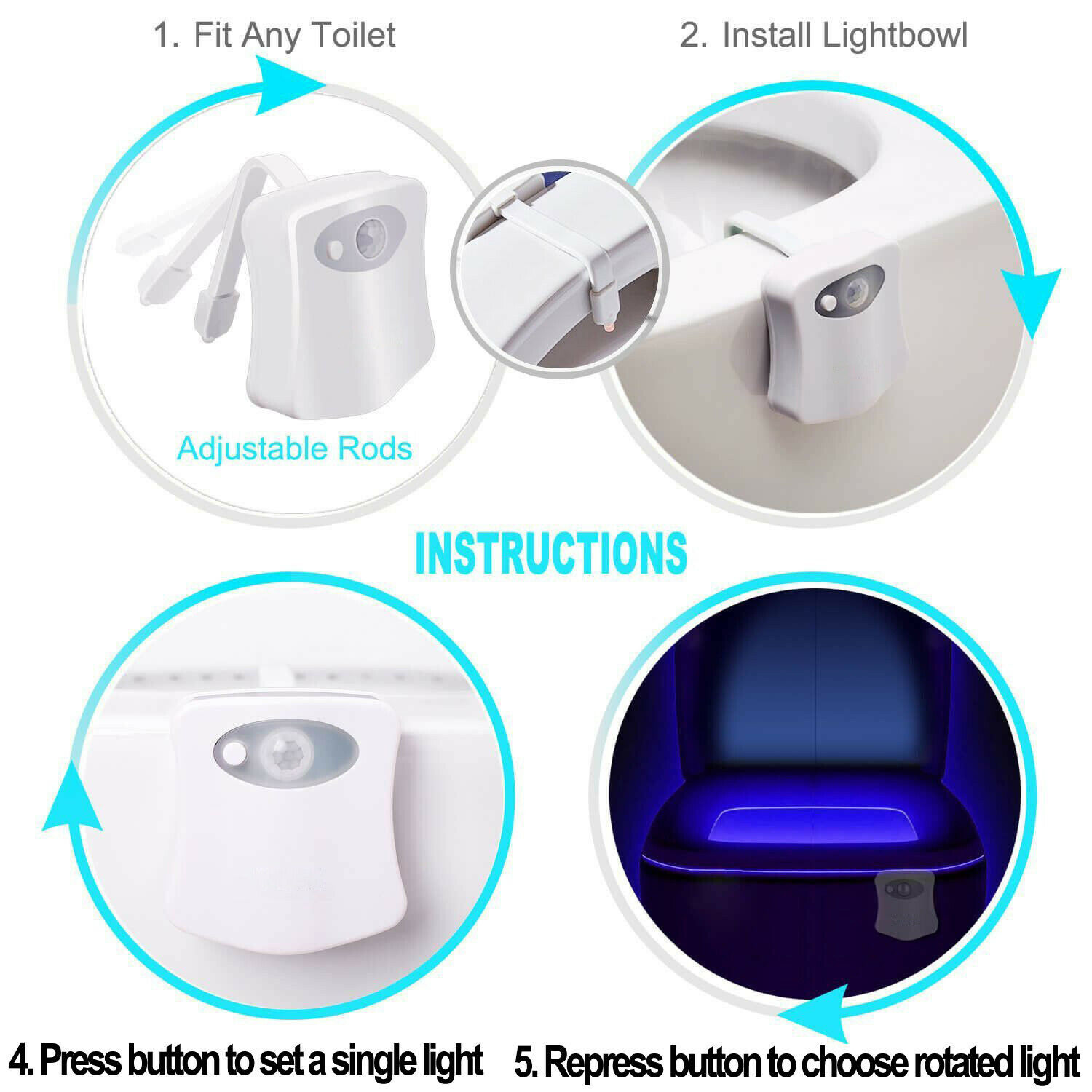 8 Kleuren Pir Motion Sensor Sl - Toilet Night Light Motion Sensor Led recensie en prijs
