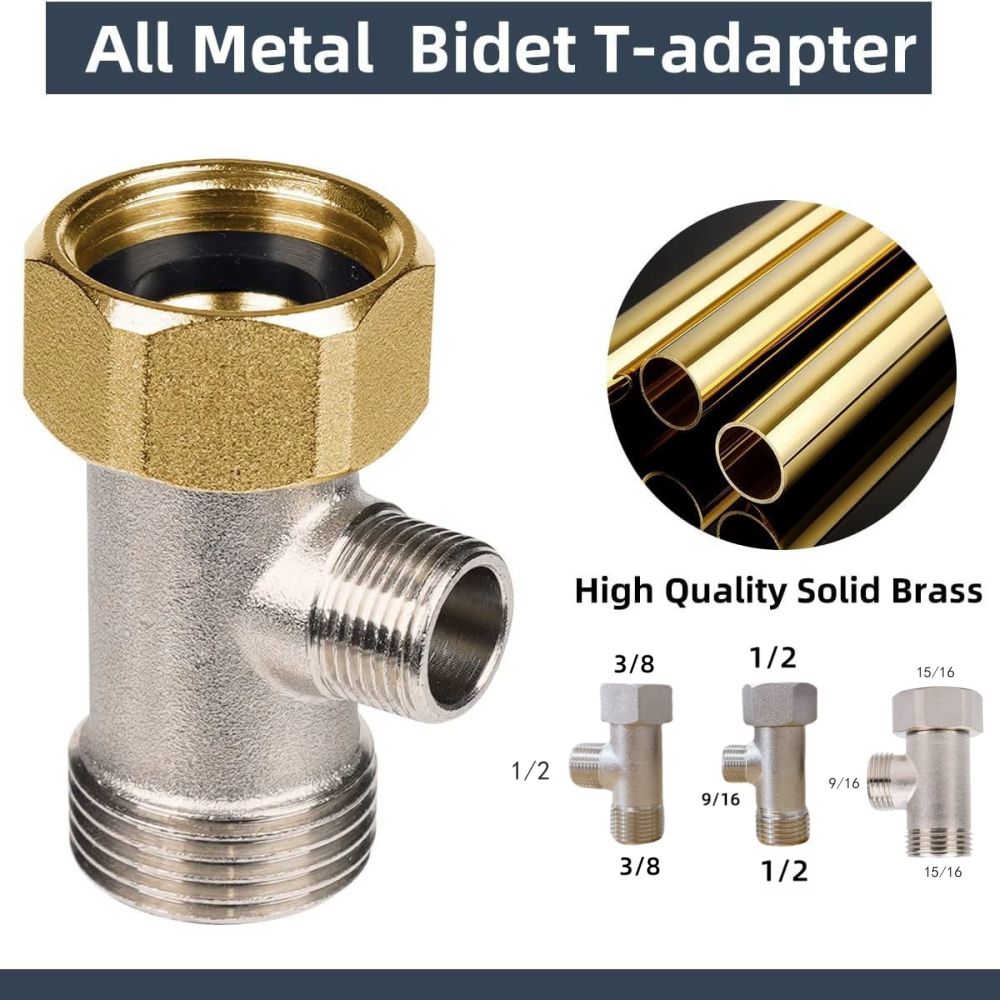 Nieuwe 3-weg T-klep adapter co - Bidet T Adapter Valve 7/8 1/2 Brass recensie en prijs