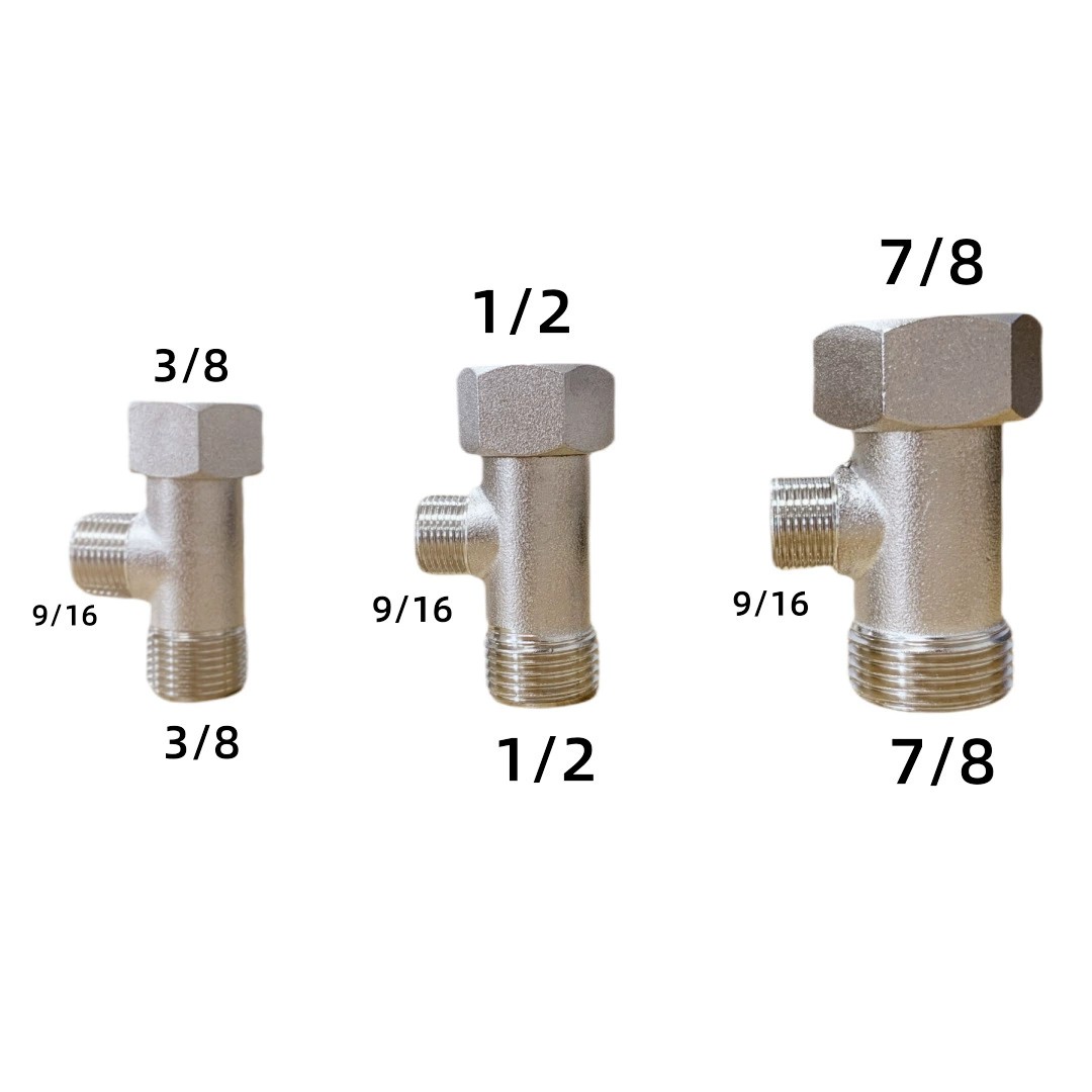 Nieuwe 3-weg T-klep adapter co - Bidet T Adapter Valve 7/8 1/2 Brass recensie en prijs