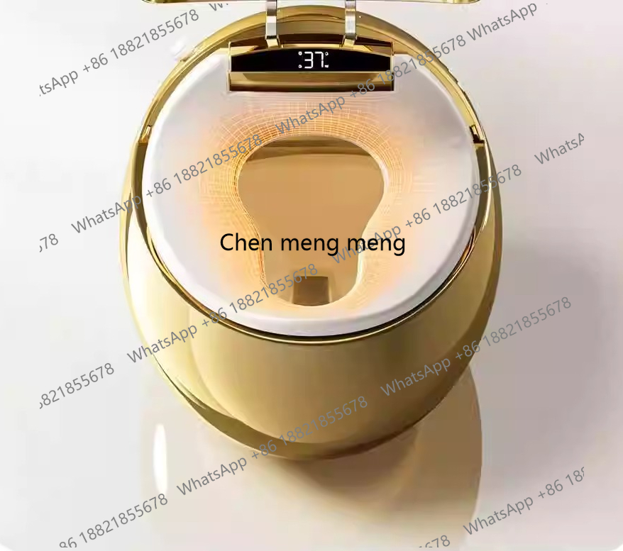 Geel eivormig puur goud, geelg - Smart Toilet All In One Automatic Flush recensie en prijs