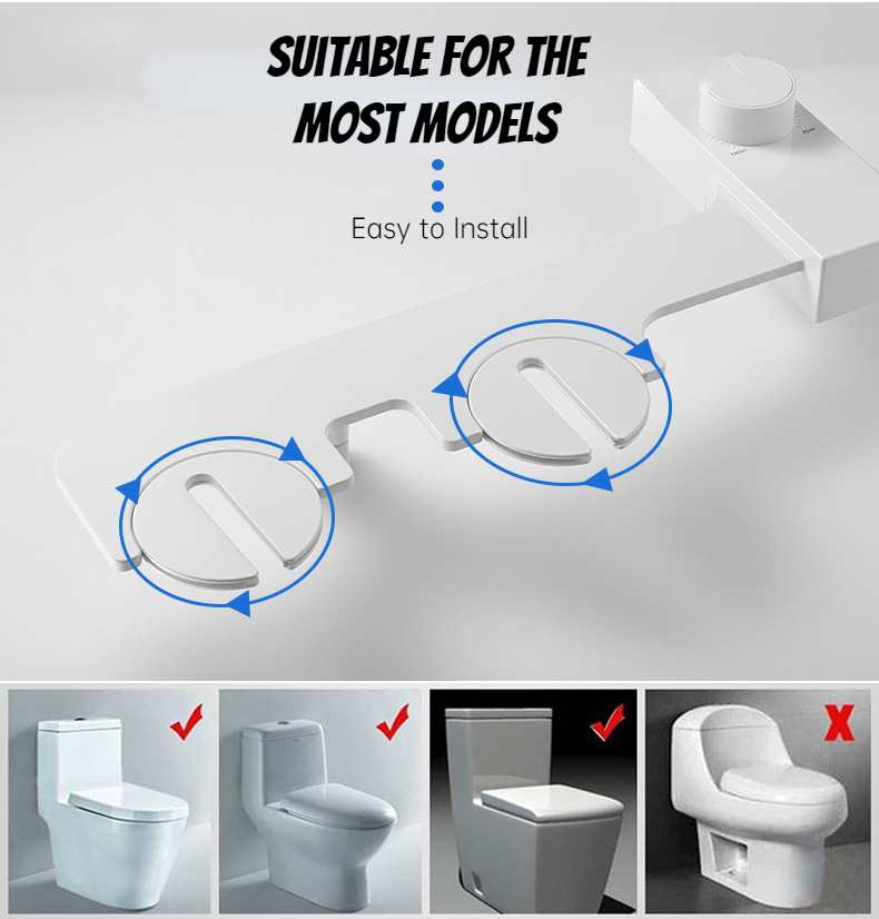 Niet-Elektrische Bidets, Flush - Non Electric Bidet Attachment Dual Nozzle recensie en prijs